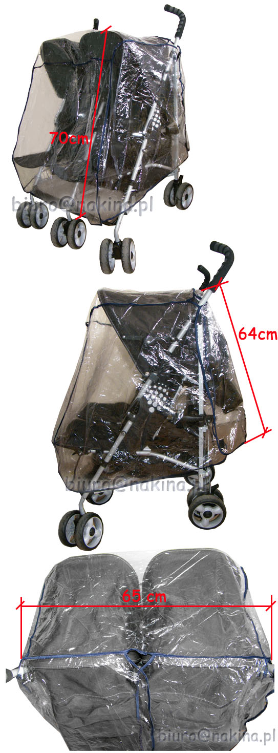 folia przeciwdeszczowa na wózek Twin Stroller